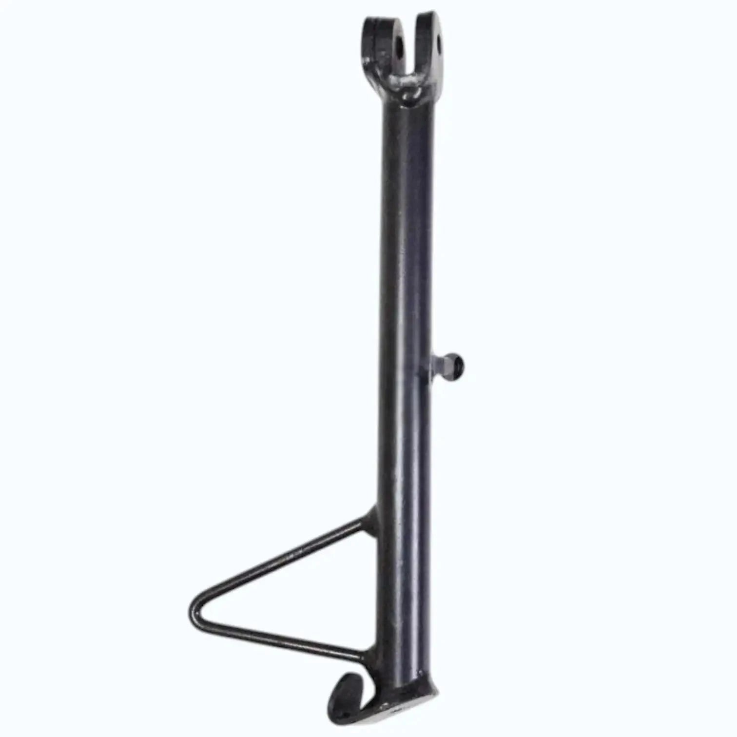 Black side stand leg with lower U-shaped bracket and mounting pin