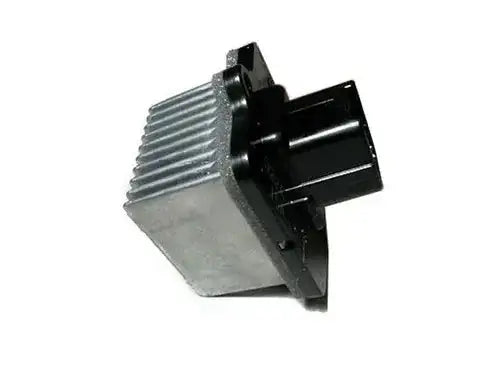 Heater fan blow resistor with metal fins and black electrical connector