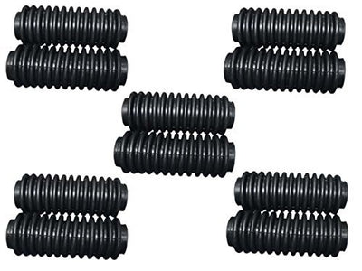 Black rubber fork gaiter boots for BMW R Series, designed for protection and durability, set of five