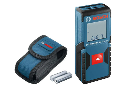 Bosch GLM 30 Laser Measure, compact, durable, accurate meter laser distance tool for precise measurements