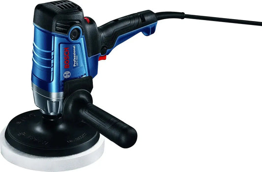 Bosch electric polisher with round sanding pad and side handle