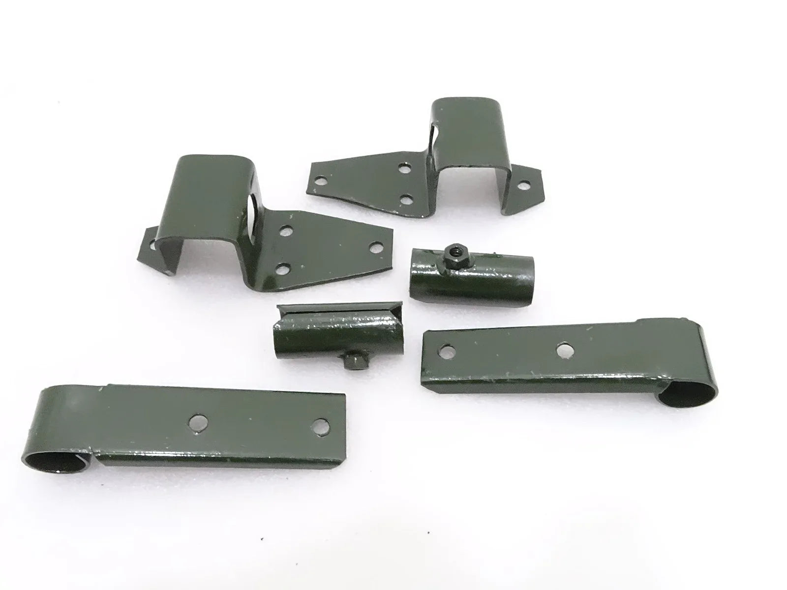 WILLYS FORD green top bow pivot bracket set with metal brackets and arms
