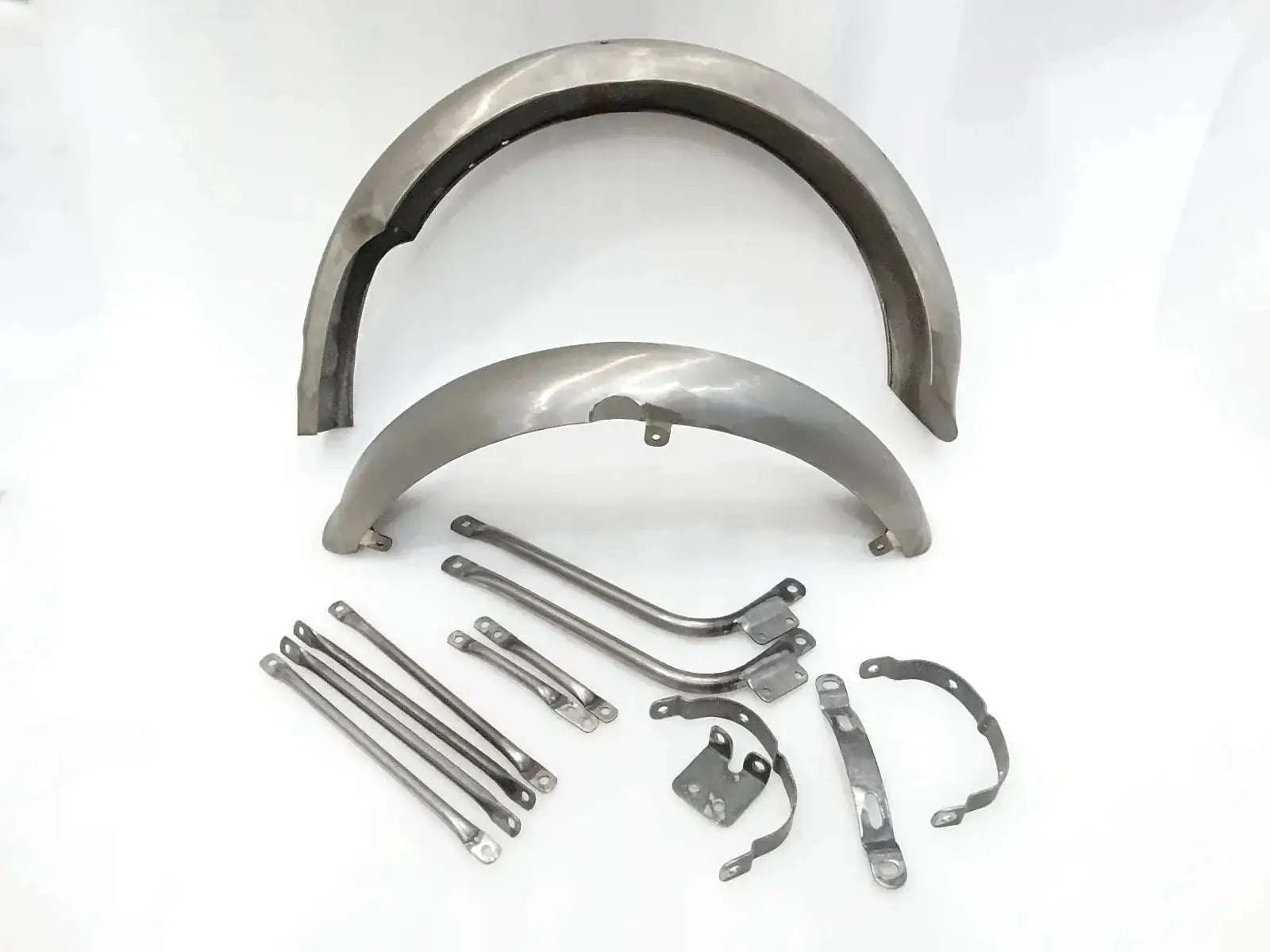 BSA A7 A10 SUPERROCKET GOLDSTAR MUDGUARD SET & STAYS RAW - StellerGear