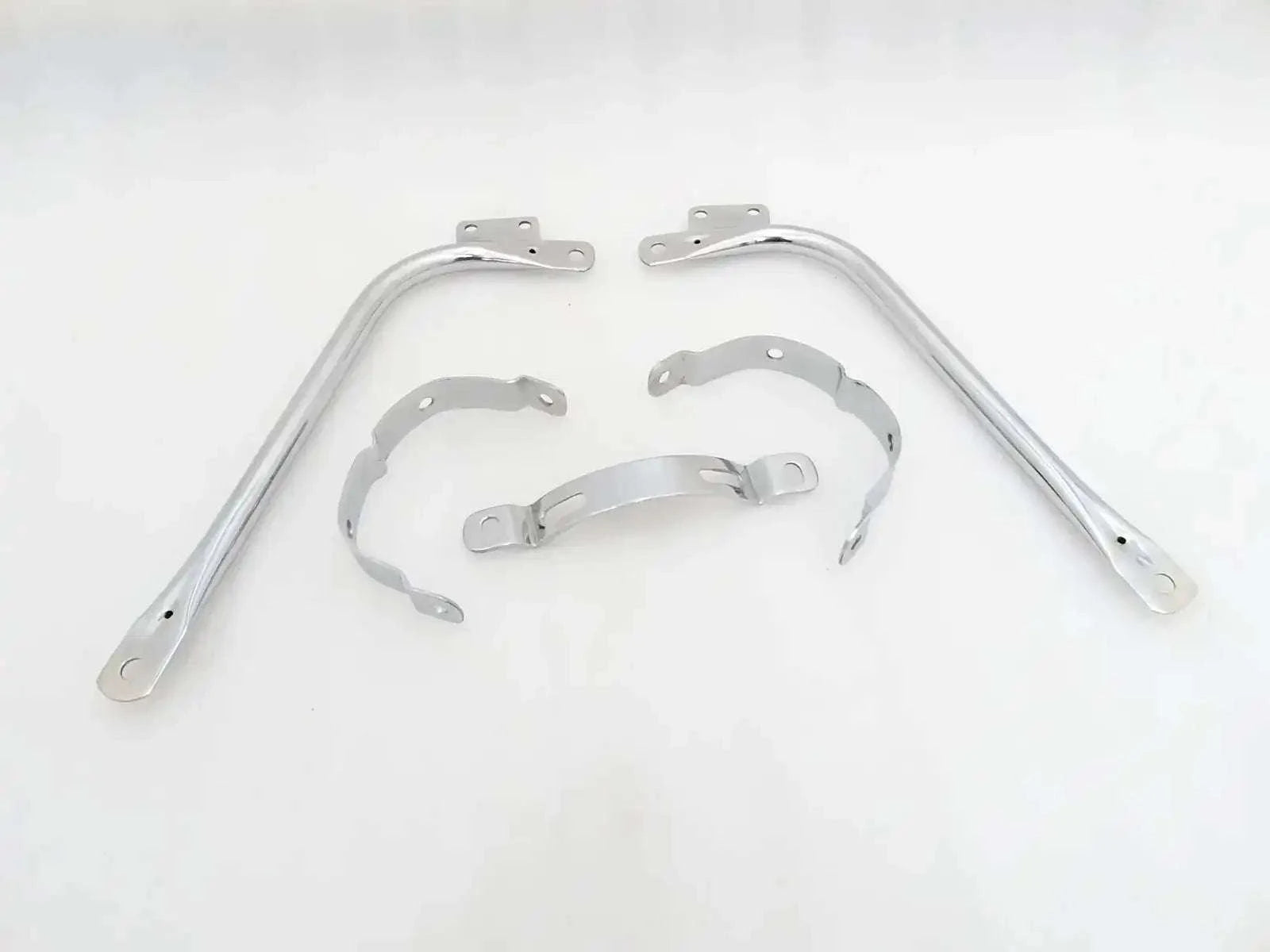 BSA A7 A10 SUPERROCKET GOLDSTAR REAR MUDGUARD STAYS SET CHROMED - StellerGear