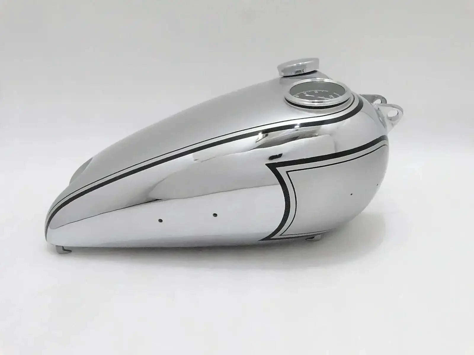 BSA C10 C11 Silver Painted/Black Lining Fuel Tank+Replica Smith Speedometer - StellerGear