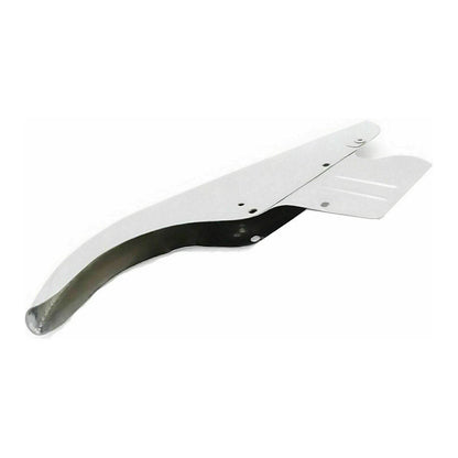 BSA Gold Star chain guard in silver for motorcycle chain protection and style