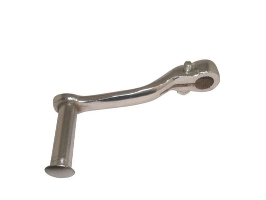 Metal gear lever with forked end, chrome finish