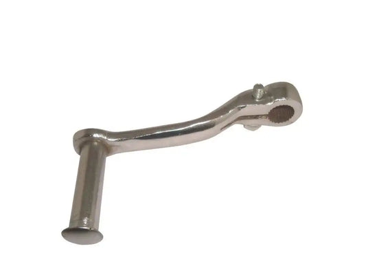 Metal gear lever with forked end, chrome finish