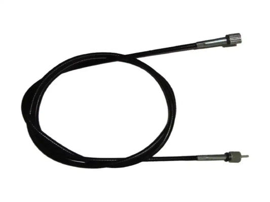 Vintage speedometer cable, black with metal end fittings