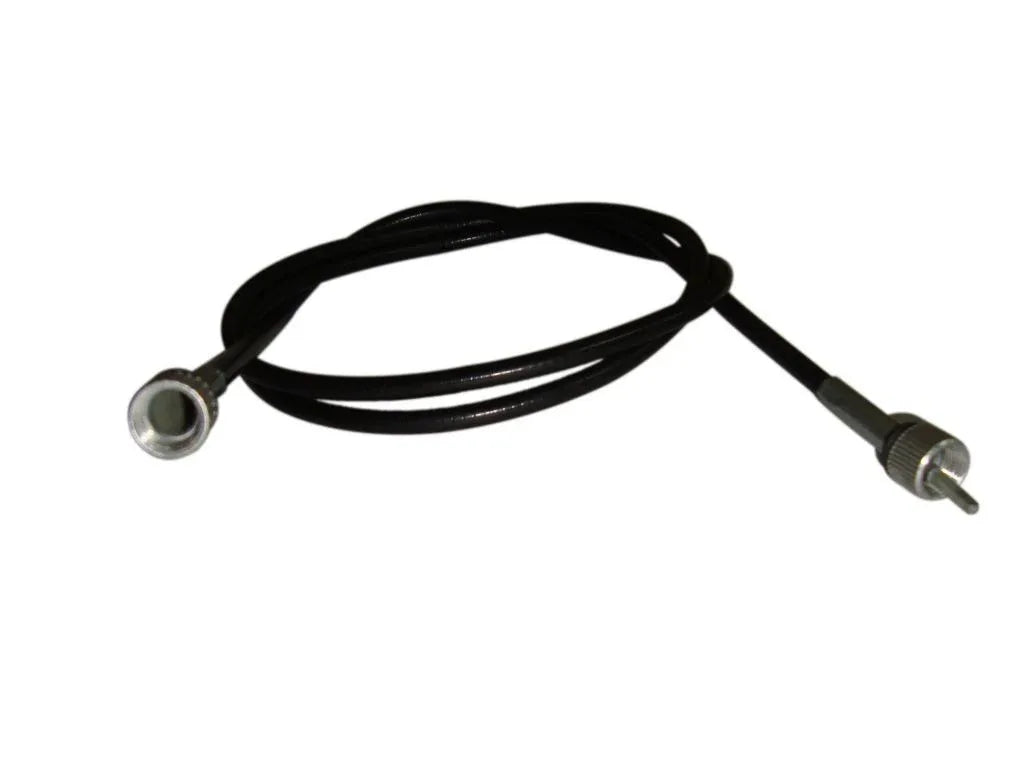 Speedometer cable with black flex sheath and silver end fittings