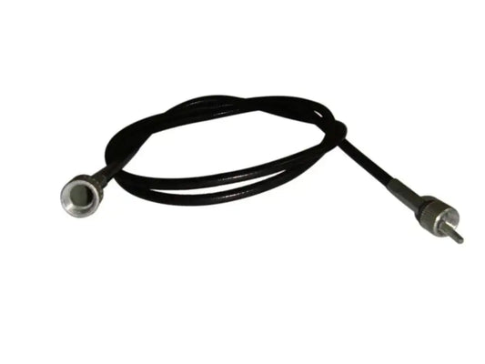 Speedometer cable with black flex sheath and silver end fittings