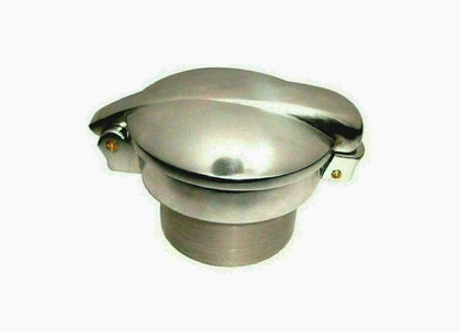 Cafe Racer Monza Cap in polished aluminum for vintage car fuel tanks with a sleek design