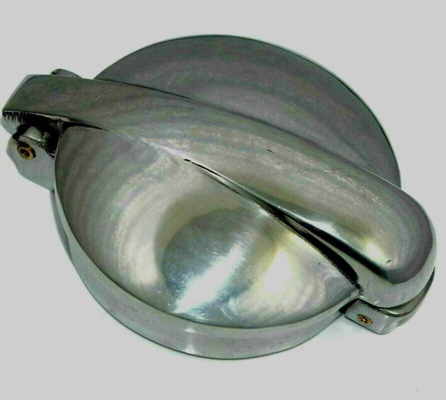 Cafe Racer Monza Cap in shiny chrome finish for motorcycle fuel tanks