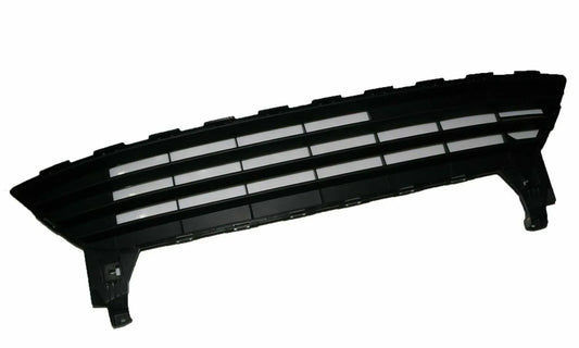 Front bumper lower grille panel with horizontal slats, black plastic