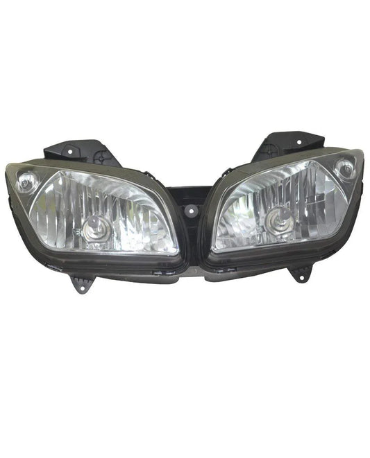 Headlight assembly for vehicles, durable plastic housing, designed for optimal visibility and safety