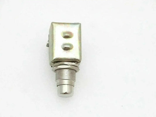Engine starter push button switch with metal body and threaded tip