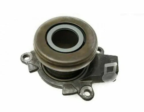 Clutch release bearing with metal housing and black rubber seal, silver-gray center