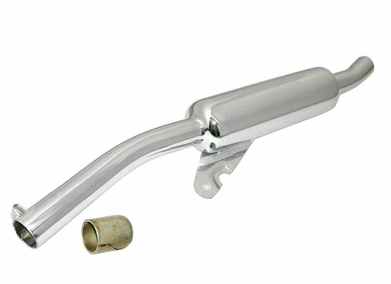 Angular Upswept Exhaust Silencer Chrome Fits For Royal Enfield Classic - StellerGear