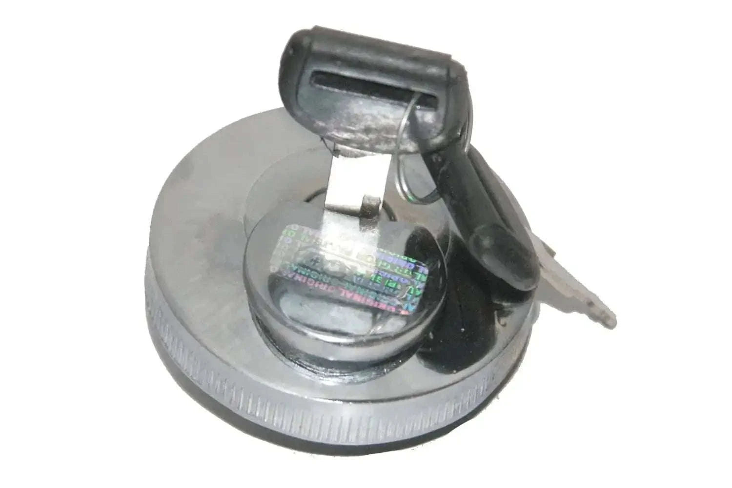 Chrome fuel tank cap, designed for Massey Ferguson model vehicles, durable and easy to install