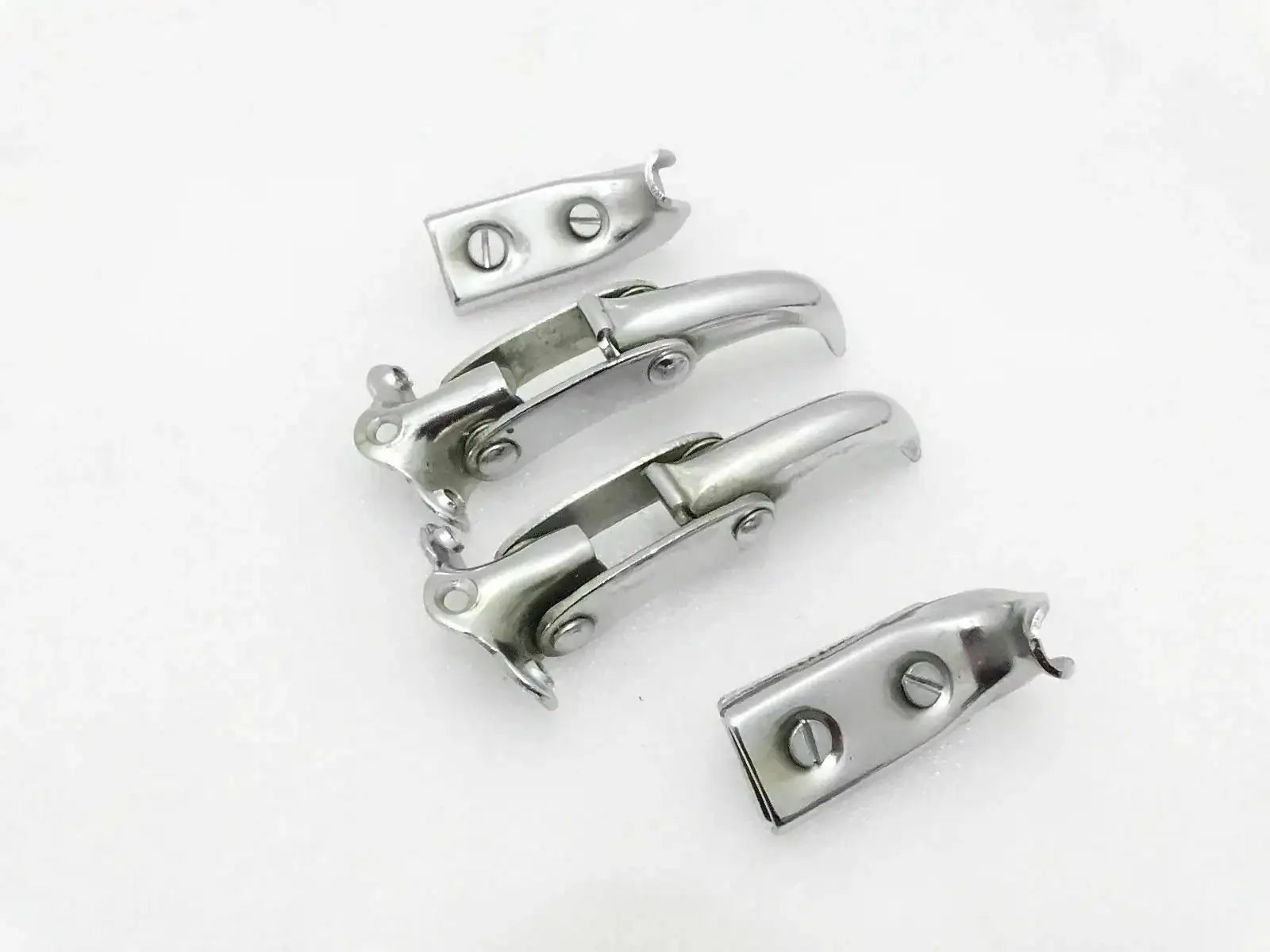 Chromed windshield latch kit Willys Jeep, durable metal, designed for securing the windshield interior