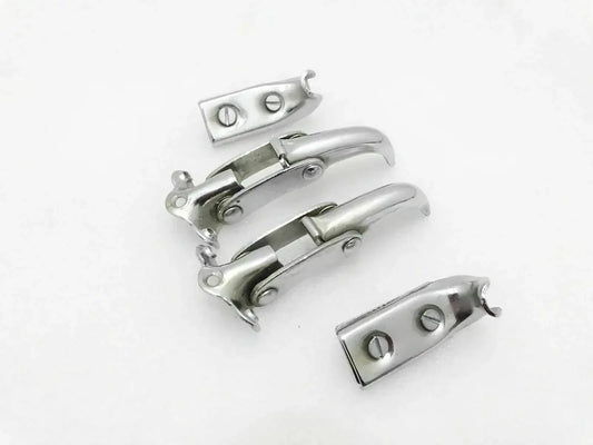 Chromed windshield latch kit Willys Jeep, durable metal, designed for securing the windshield interior