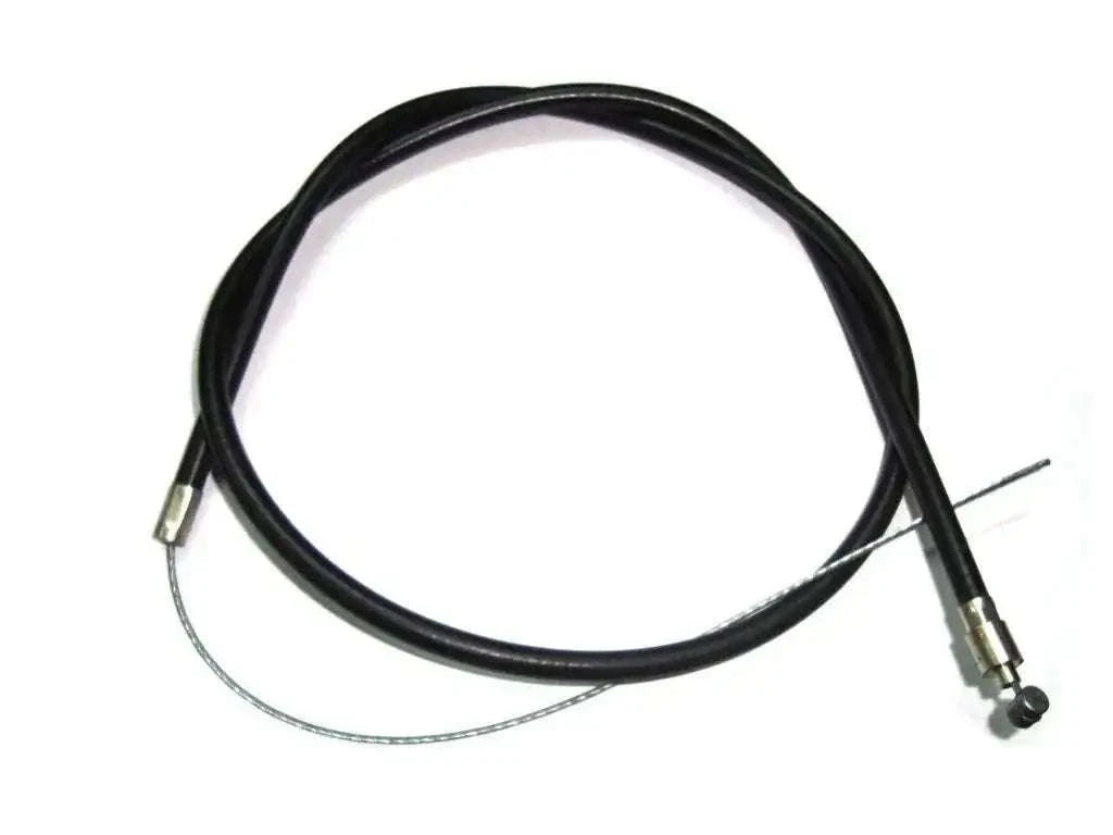 Decompressor cable with black housing and metal end fittings