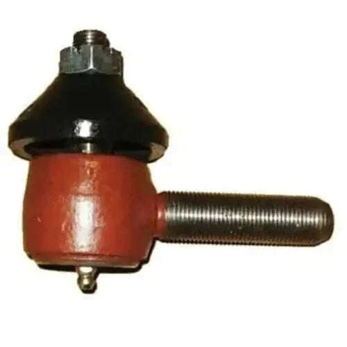 Clockwise power steering cylinder for Mahindra tractor with red housing and black end cap