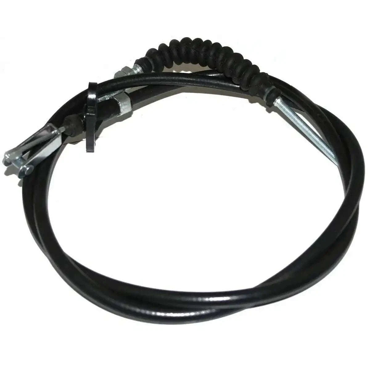 Clutch cable for Suzuki SJ410 SJ413 with black rubber hose and metal bracket