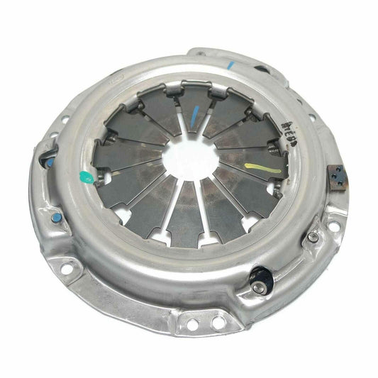 Metal clutch cover with pressure plate and bolt holes, circular