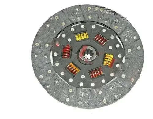 Clutch driven plate disc assembly with riveted friction surface and splined center