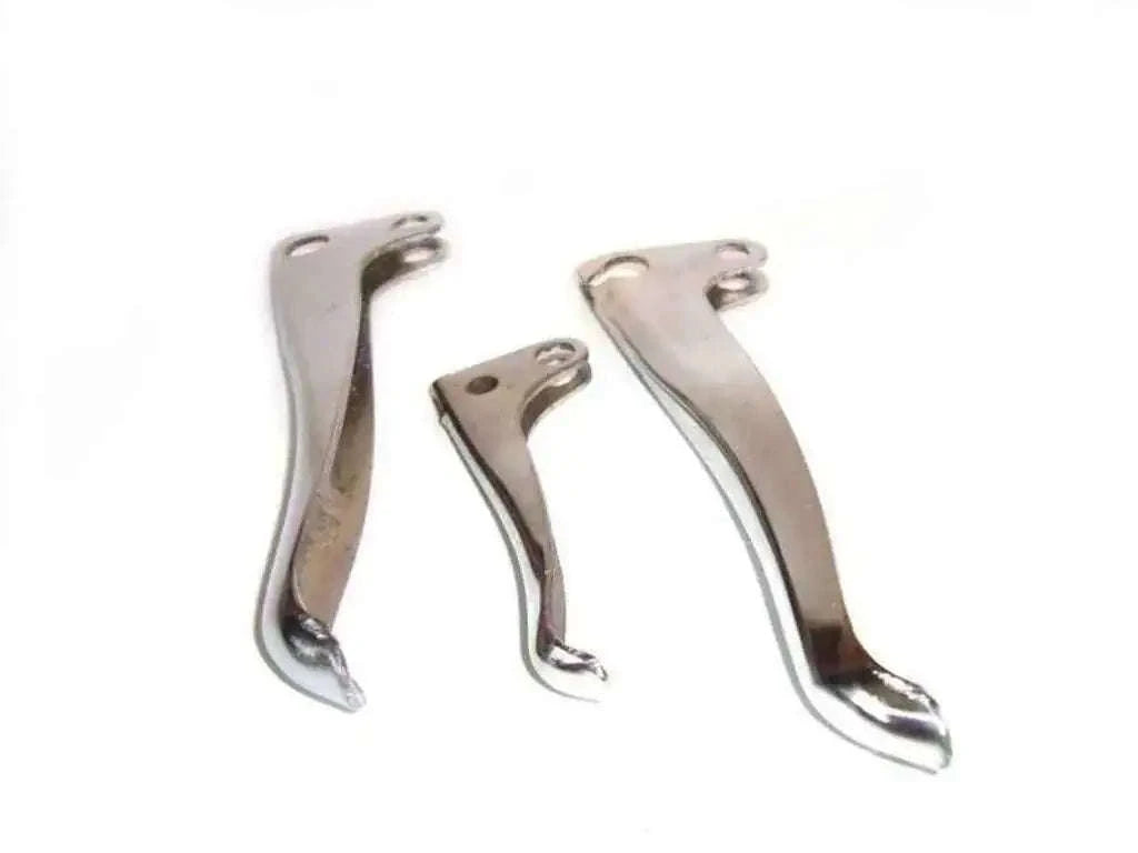 Chrome clutch and front brake decompressor levers, set of three