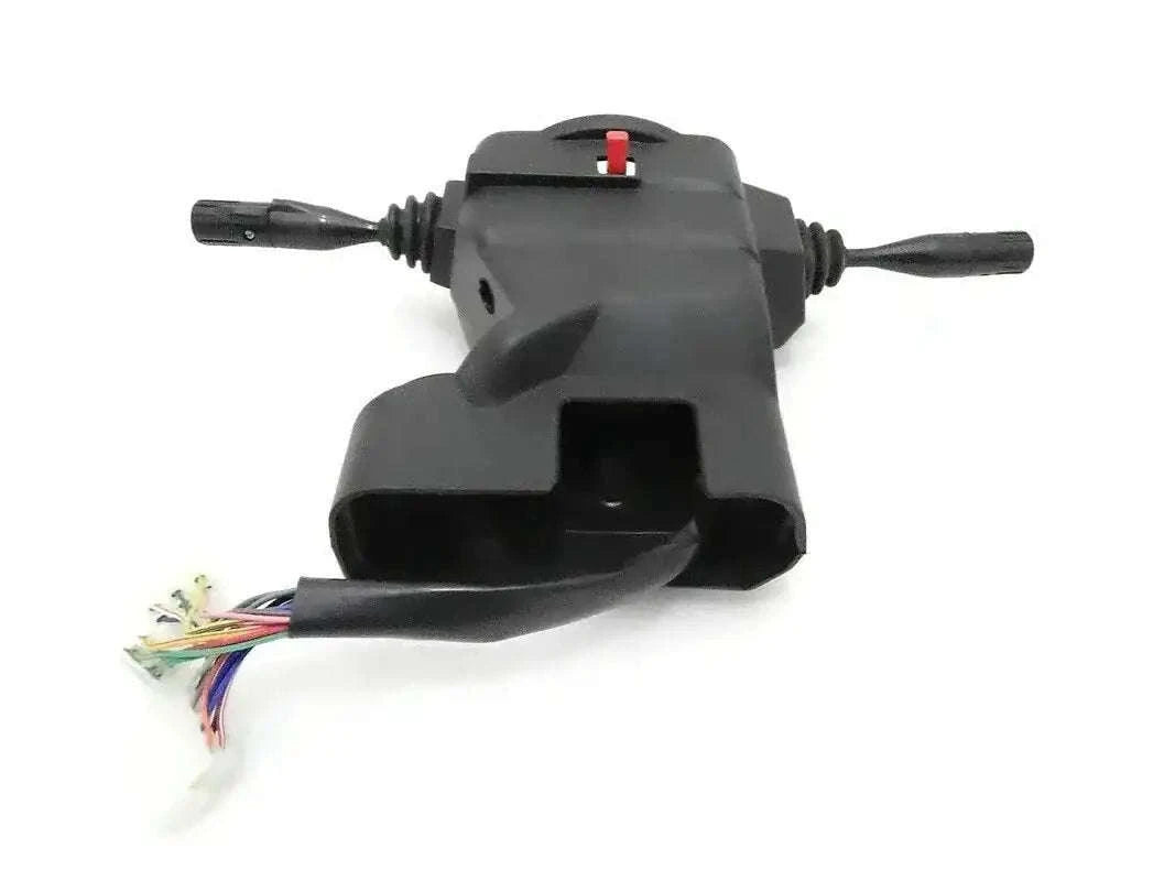 Black combination switch with wiring harness and connector plugs