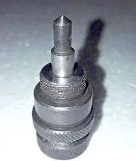 Machined metal lapping tool with conical tip and stepped cylindrical body