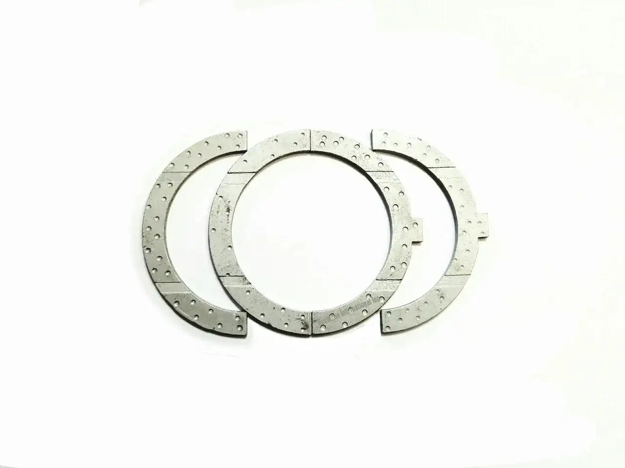Metal thrust washer set of three split rings with bolt holes