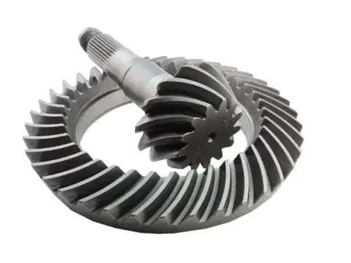 Crown wheel and pinion gear set with gray metal toothed gears