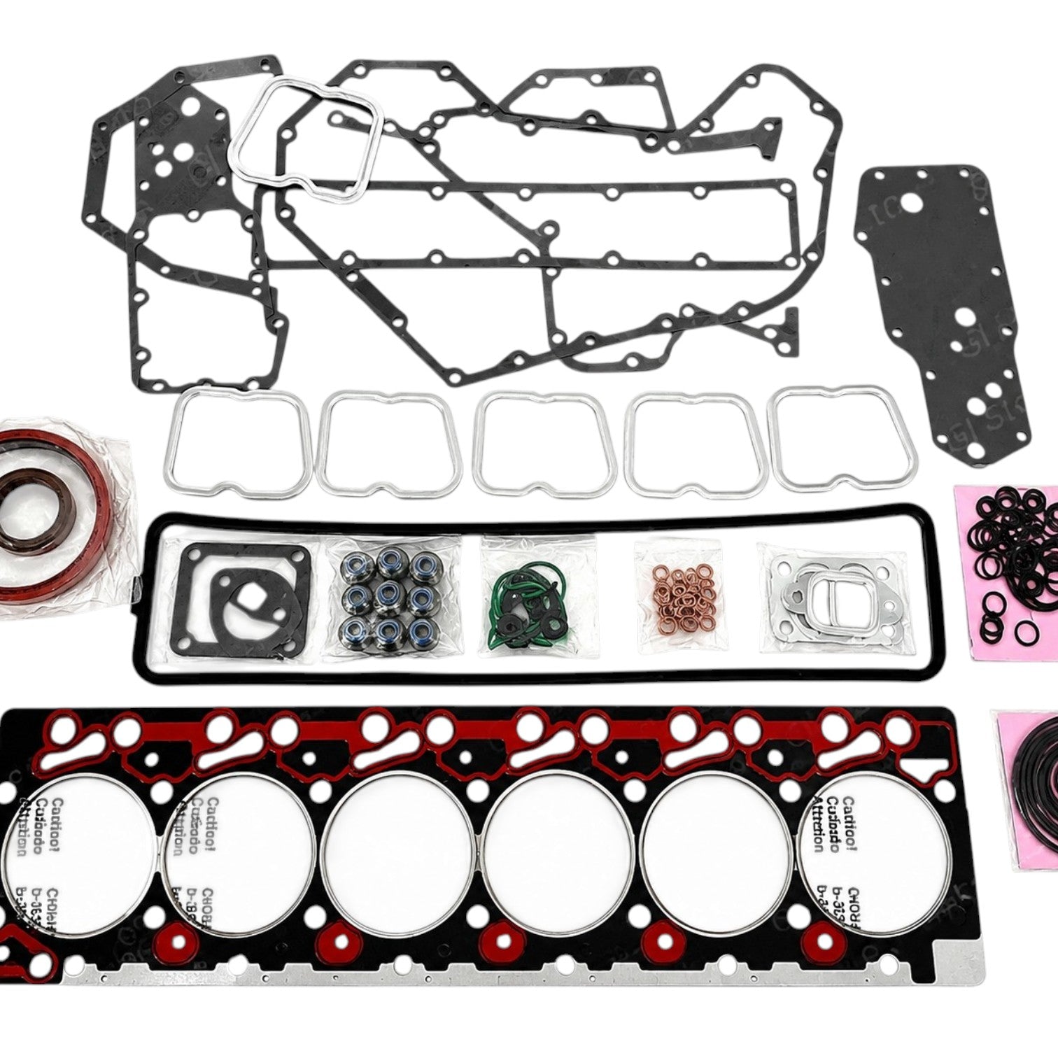 Complete rebuild kit for Cummins Dodge engines with gaskets and seals for durable performance
