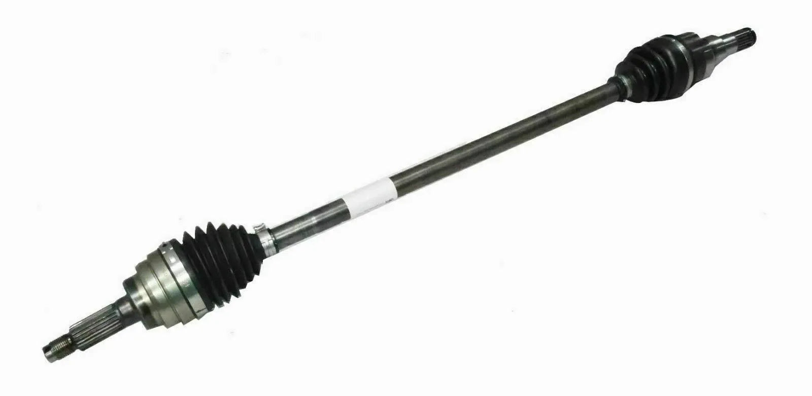 Front drive joint axle shaft assembly with rubber boot and metal splined end