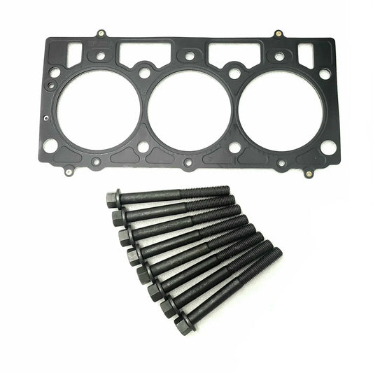 Cylinder head gasket for 3-cylinder engines with bolts for reliable cylinder head gasket repair