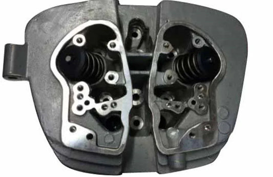 Aluminum cylinder head temp with dual valve springs, designed for engine performance and efficiency