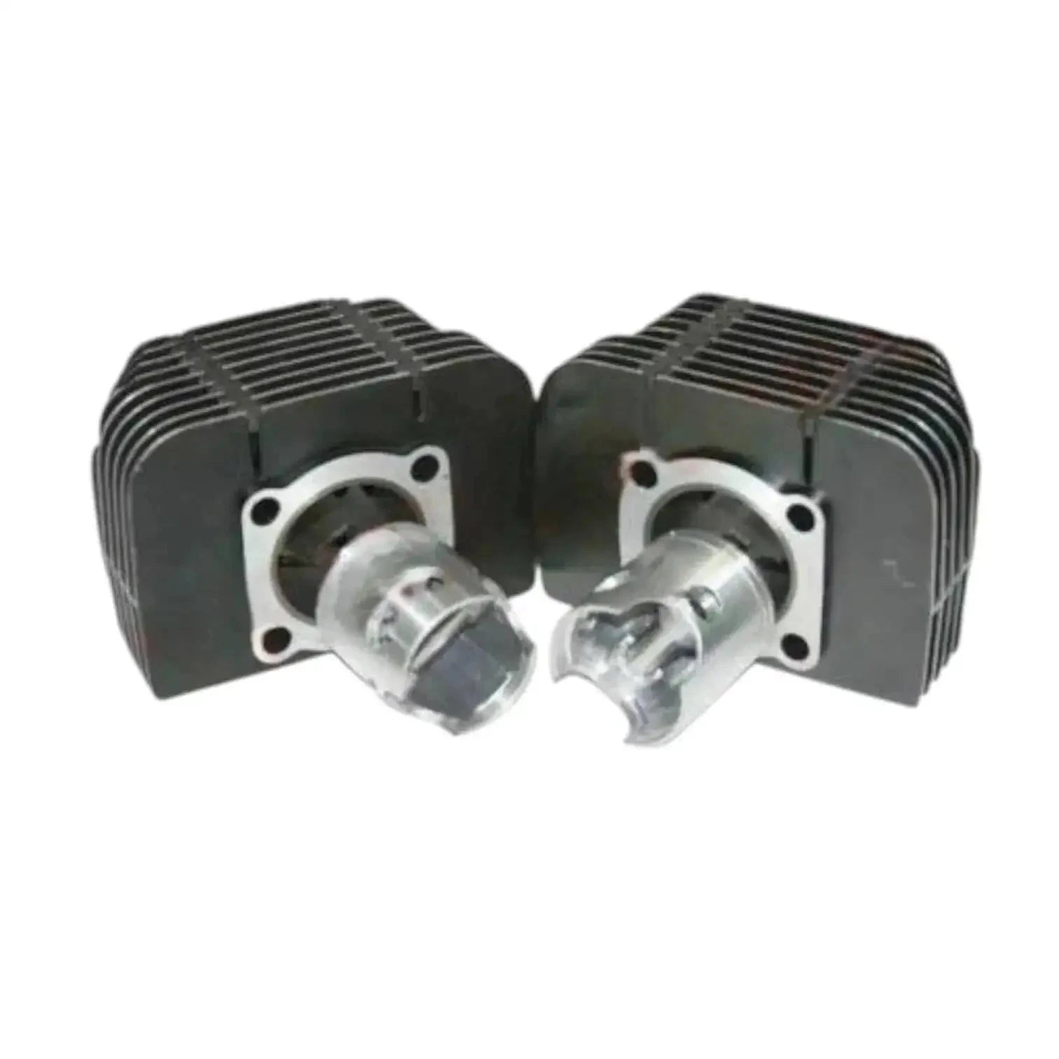 Cylinder piston replacement kit showing two black cylinder blocks with pistons