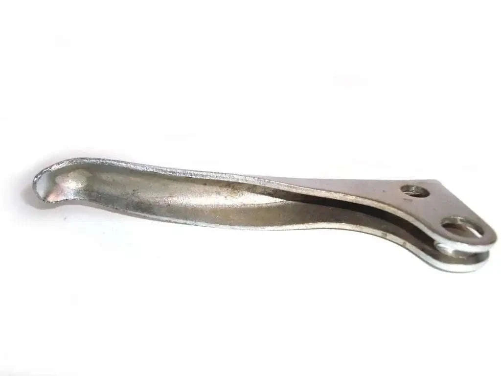 Chromed decompressor lever with mounting holes and curved handle