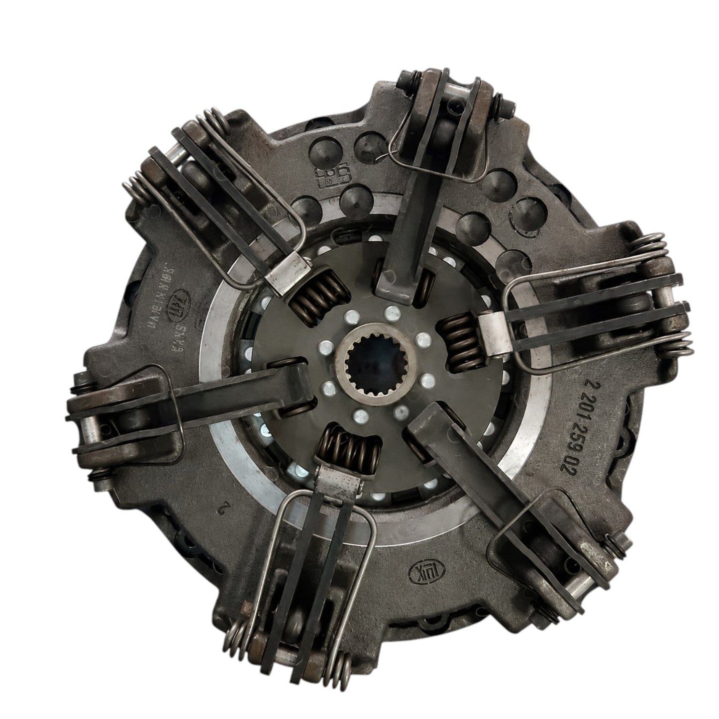 Clutch for Deere John tractor, steel, 12-inch diameter, ideal for heavy-duty agricultural use