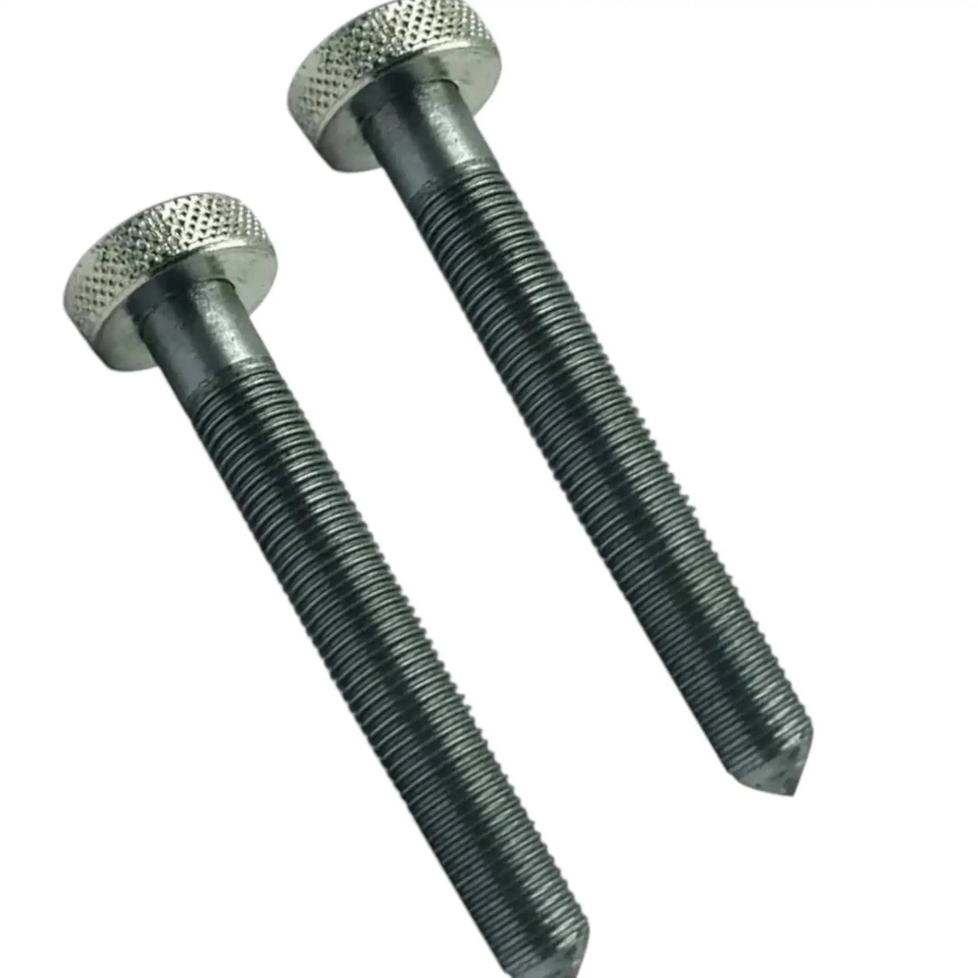 Valve seat grinder dresser screws, two-pack view with textured hex heads