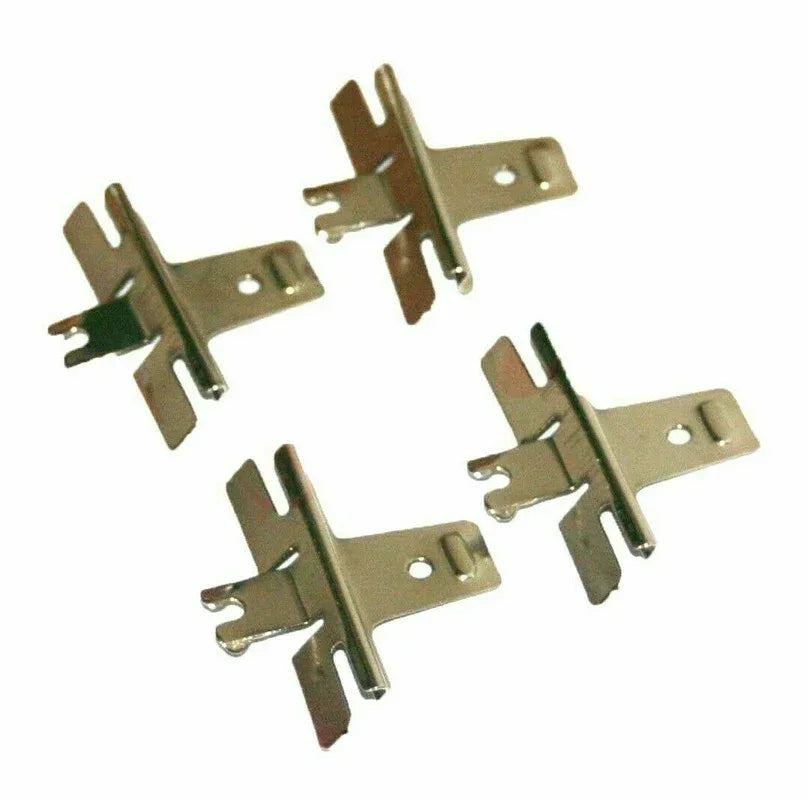 Brake disc pad lock set of 4 metal clips with mounting holes