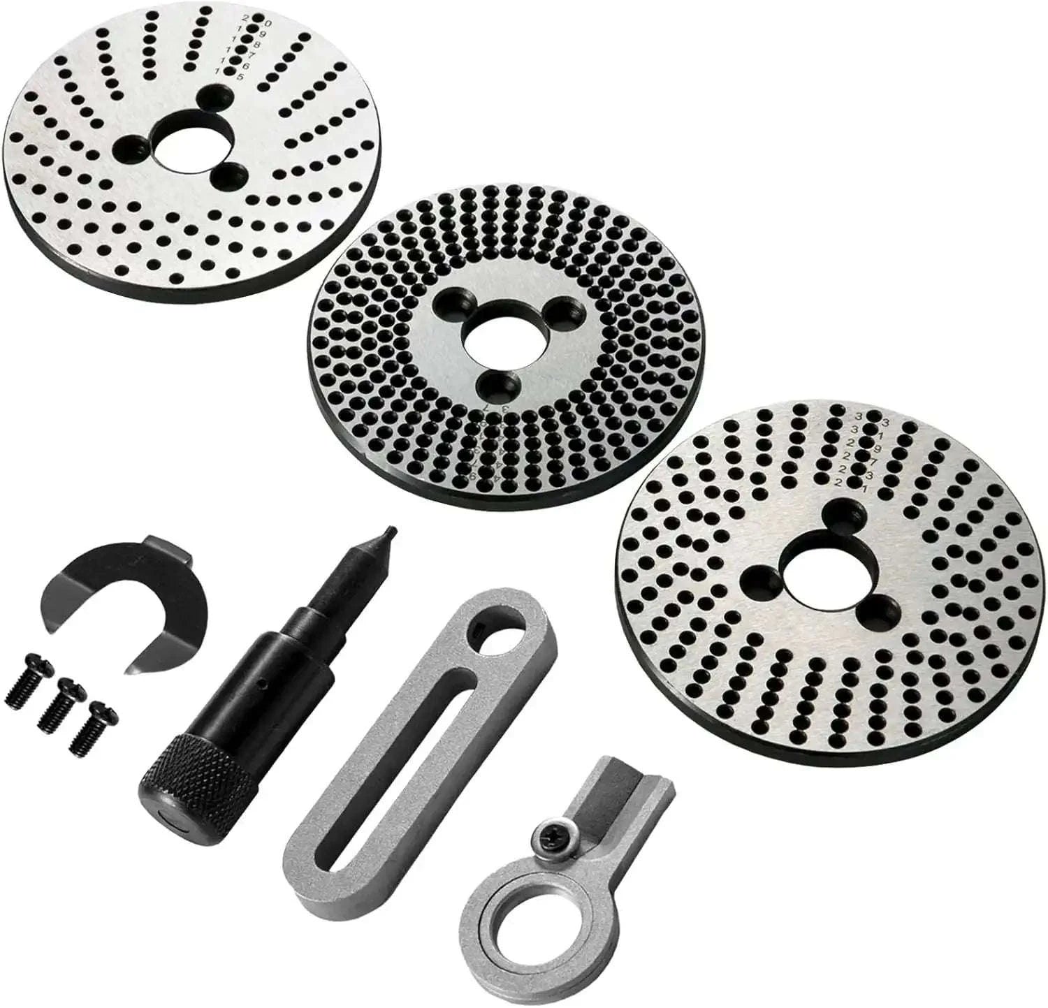 Dividing Plate Set 4"/100MM Indexing Head Rotary Table 3 x Index Plates - StellerGear