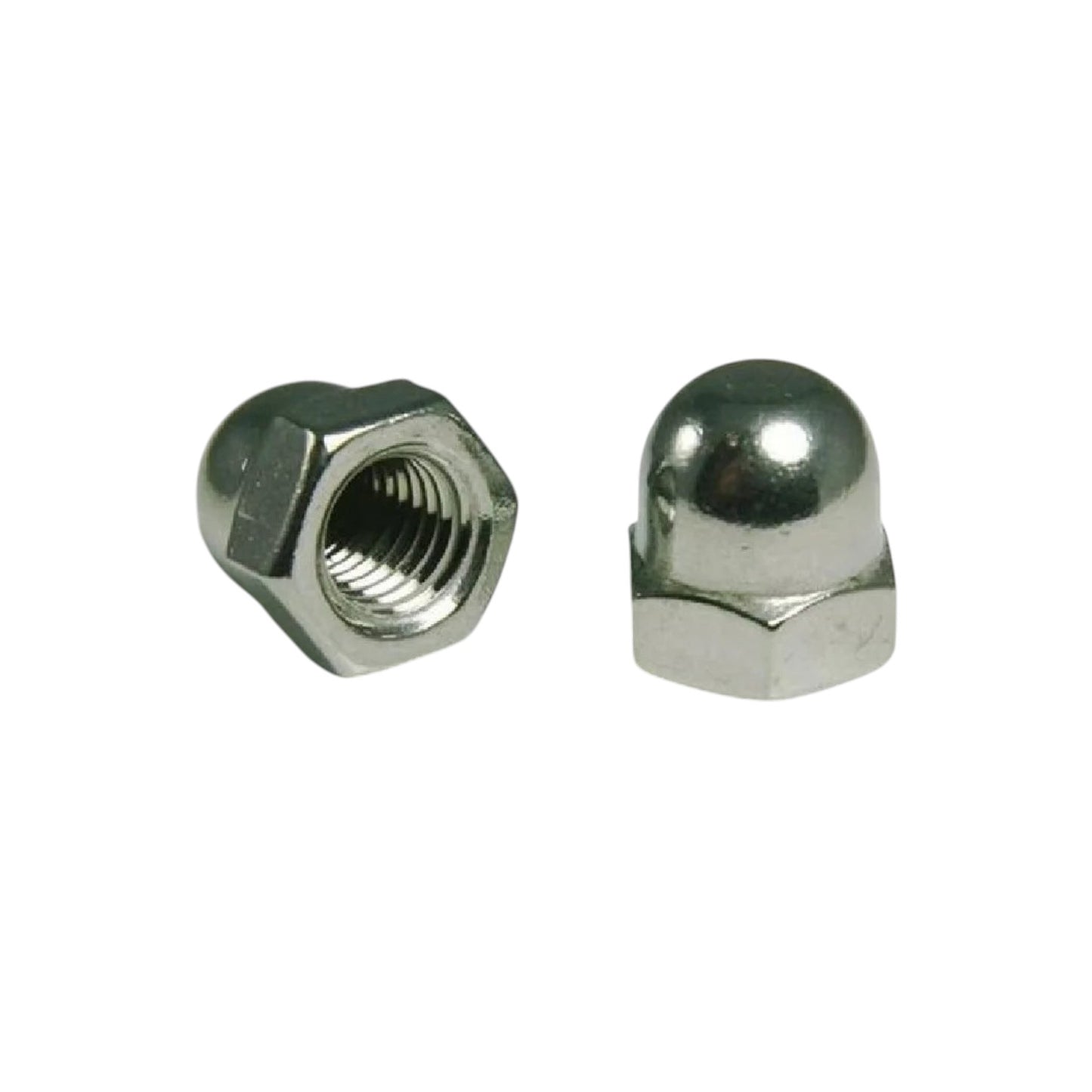 2 Chromed M8 Domed Nuts T-Cover/Filter 144392 145233 For Royal Enfield
