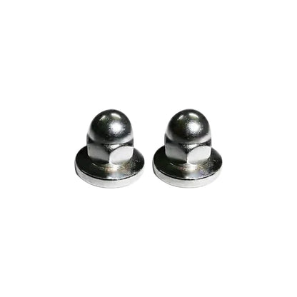 2 Chromed M8 Domed Nuts T-Cover/Filter 144392 145233 For Royal Enfield