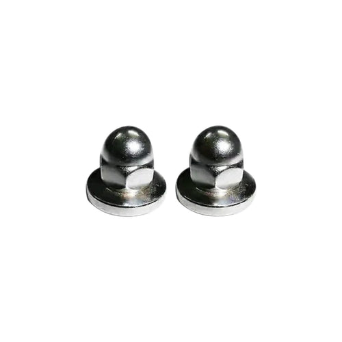 2 Chromed M8 Domed Nuts T-Cover/Filter 144392 145233 For Royal Enfield