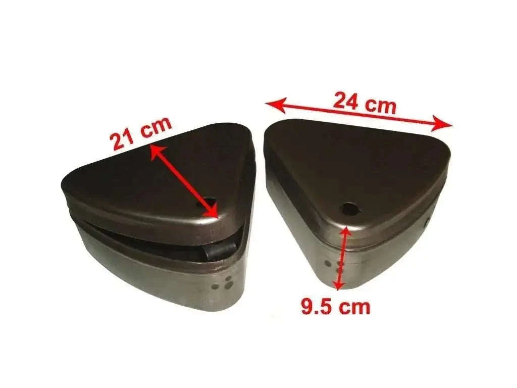 Flat lids style tool, 24 cm long, 21 cm wide, 9.5 cm deep, essential for organizing tools and tool boxes