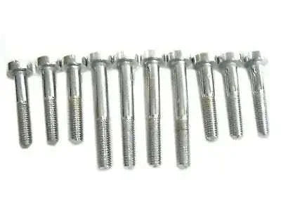 Set of 10 chrome-plated screws, 50mm in length, ideal for use with the screw extraction kit